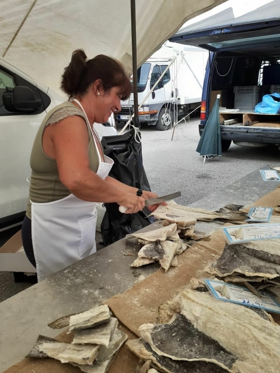 Morue salée sur le marché