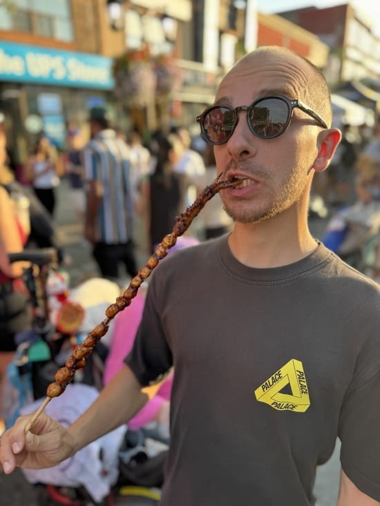 Brochete de poulpe , ça avait l'air bon, mais c'était raté aha