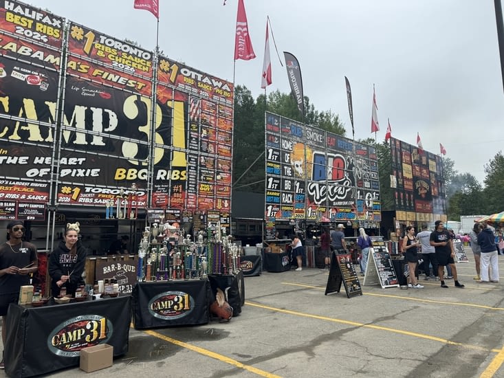 Les stands de ribs, on.ne sait pas lequel choisir