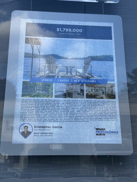 Une maison au bord du lac a Huntsville