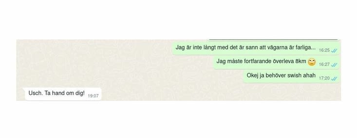 Malgré mon suédois approximatif, elle comprend que ma situation est fâcheuse !