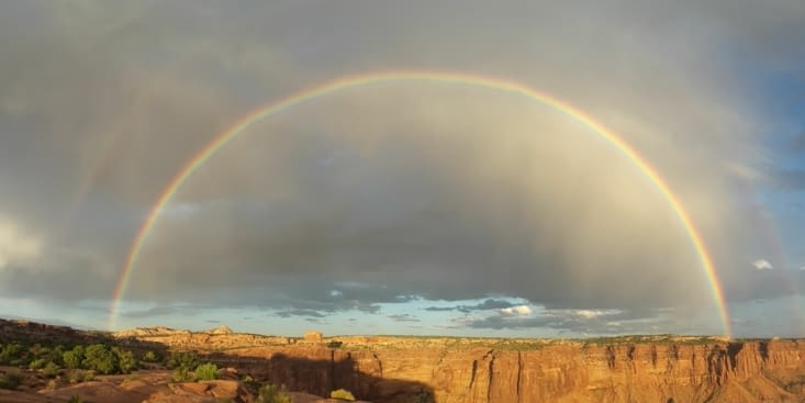 Quelle chance d'avoir eu cet Arc en ciel sur Greenriver Overlook