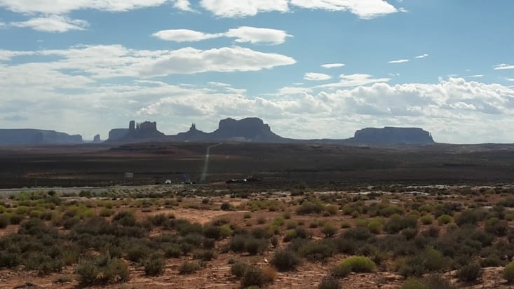 Arrivée sur Monument Valley