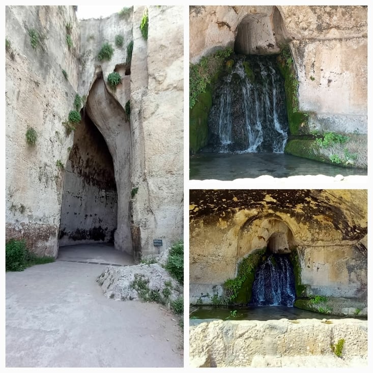 Orecchio di dionisio et la grotte du Nymphée