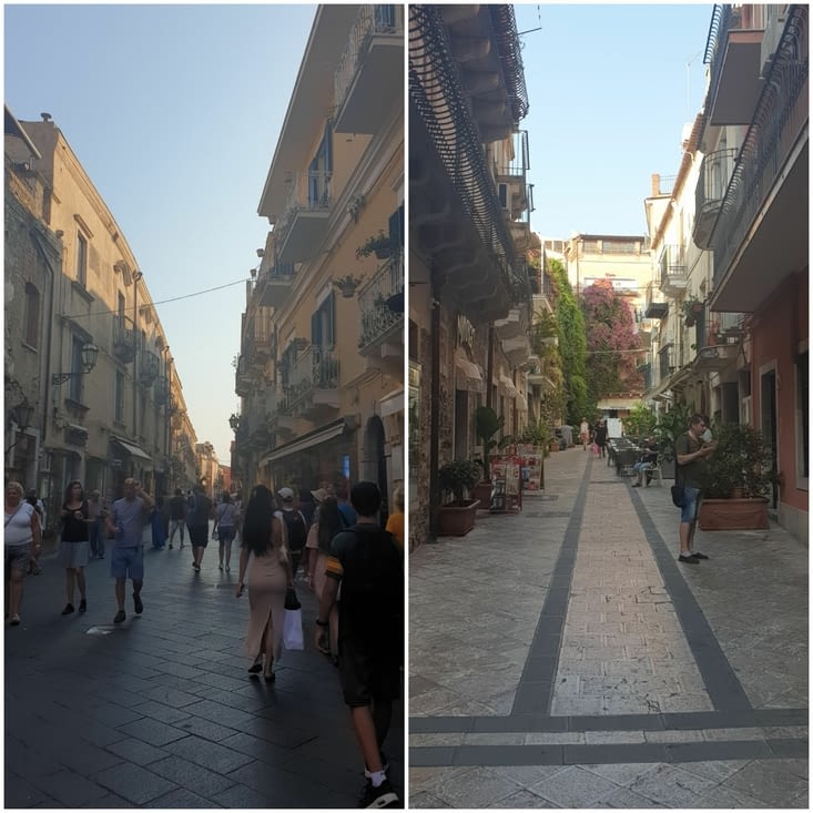 Les rue de Taormine