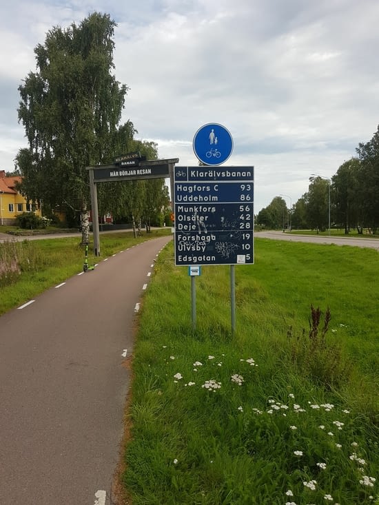 Ah enfin un panneau longue distance en Suède !