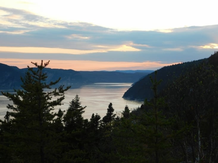 Coucher de soleil sur le Fjord Saguenay