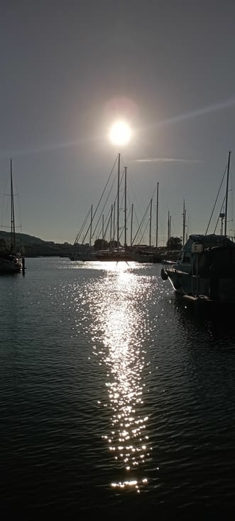 Magnifique coucher de soleil avant le passage des ponts !!