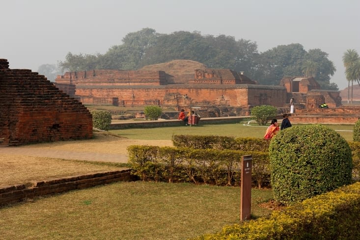 les ruines de l'université de Nalanda