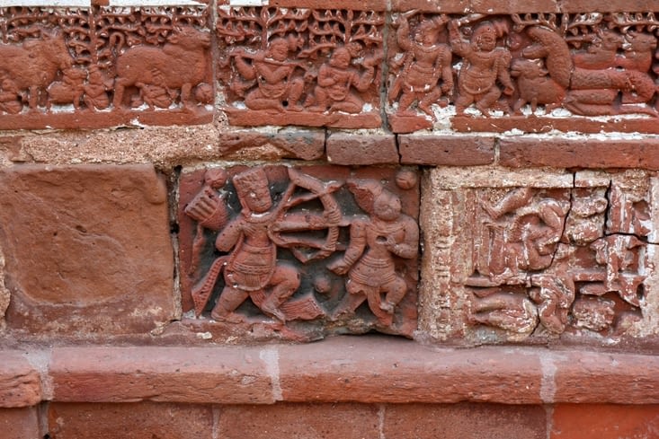 les sculptures sont remarquables, ici Rama avec son arc