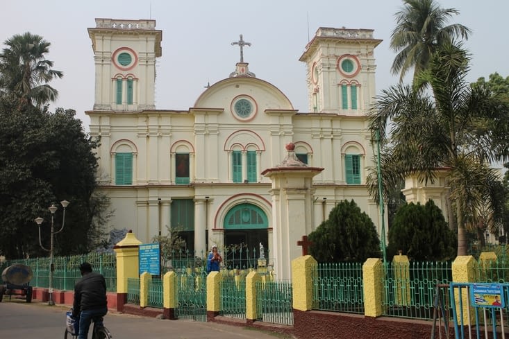 L'église catholique du Sacré Coeur à Chandernagor