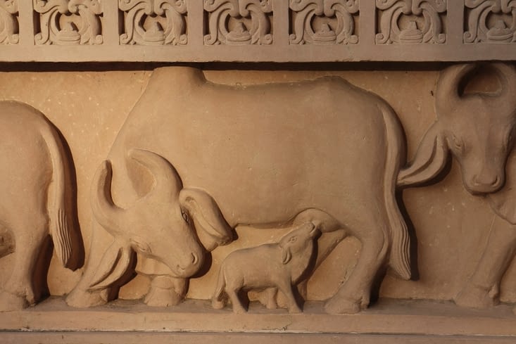 Un très joli bas relief à l'extérieur du temple