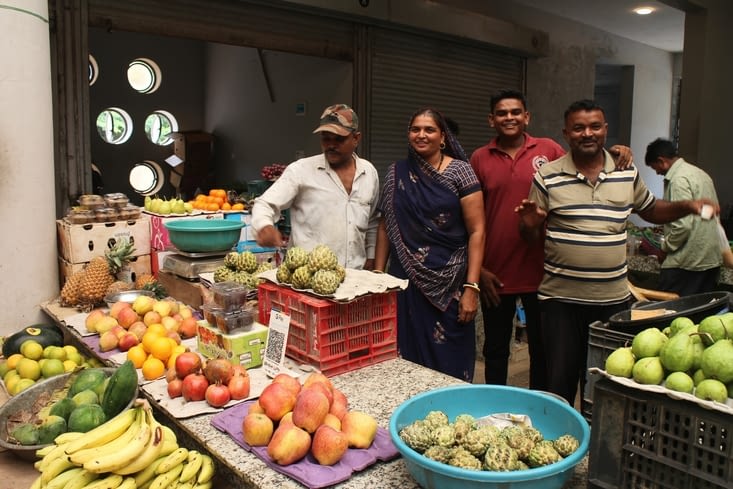 Au marché aux fruits et légumes de Diu