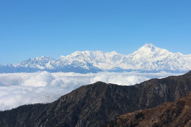 Le Kanchenjunga dans toute sa splendeur