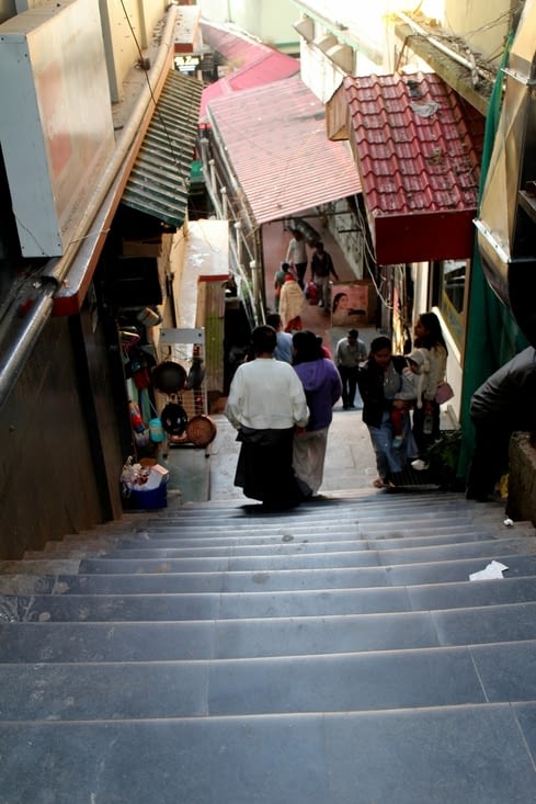 L'escalier est plutôt vertigineux