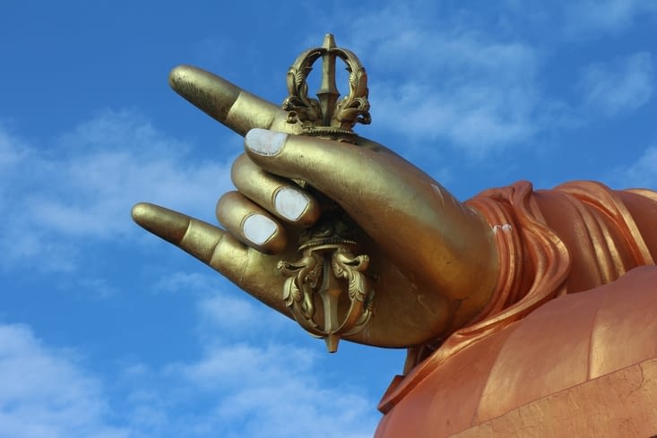 Détail de la statue