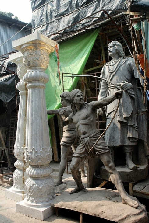 dans le quartier de Kumartuli