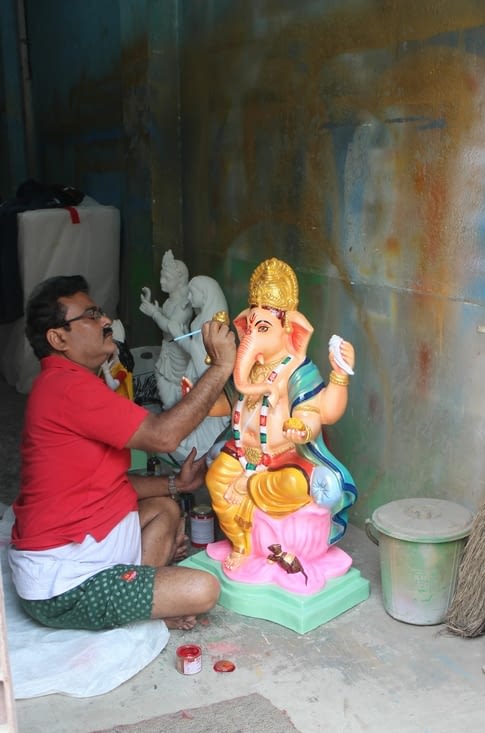 dans le quartier de Kumartuli