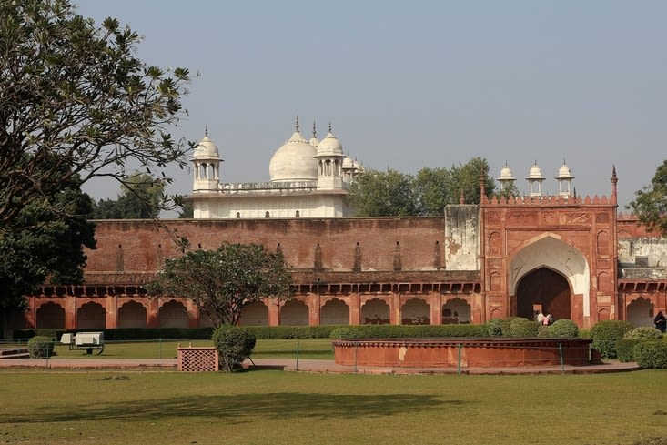 A l'intérieur du fort d'Agra