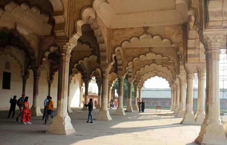 A l'intérieur du fort d'Agra