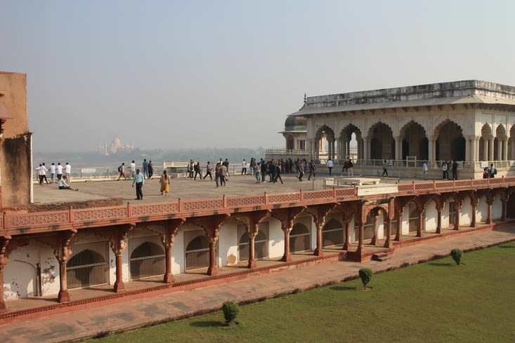 A l'intérieur du fort d'Agra
