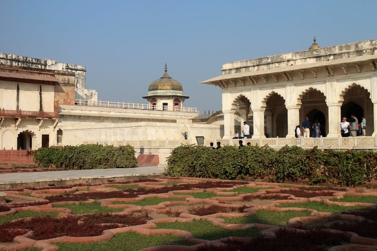 A l'intérieur du fort d'Agra