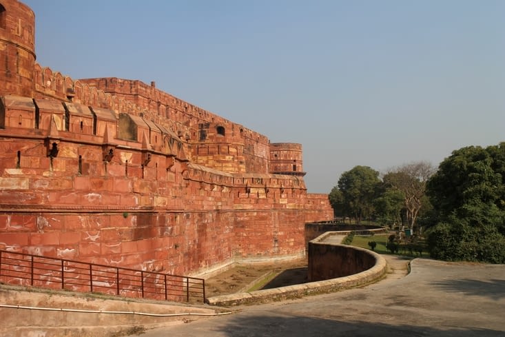 Les murailles du fort d'Agra