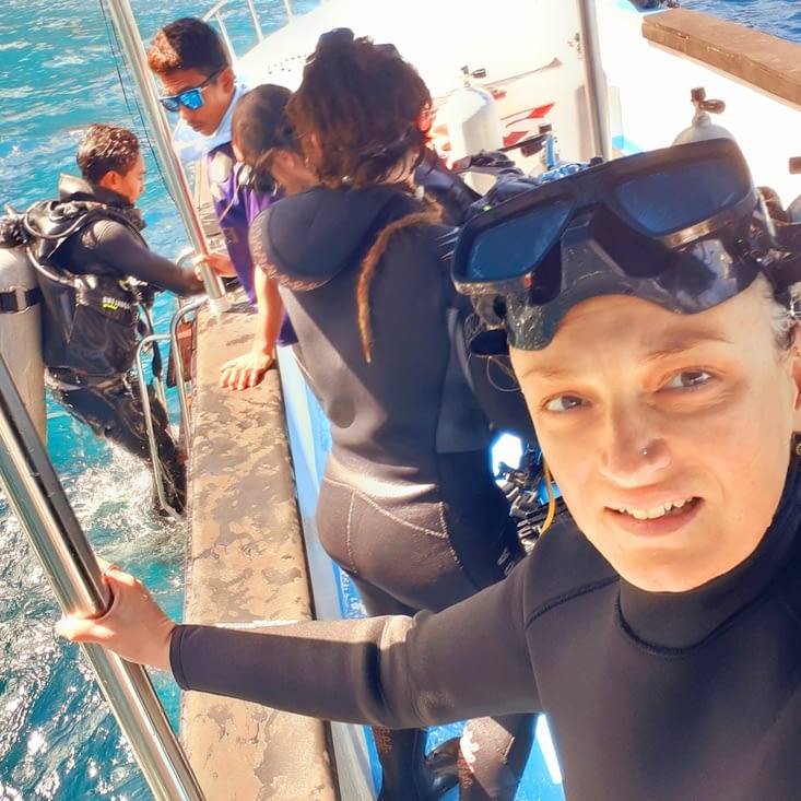 Apres la 1ere plongée