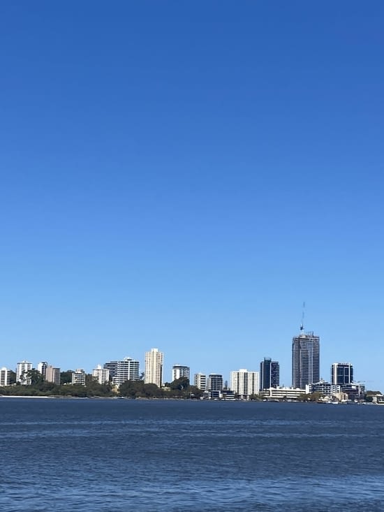 Vue sur la Cité Sud de Perth depuis Langly Park