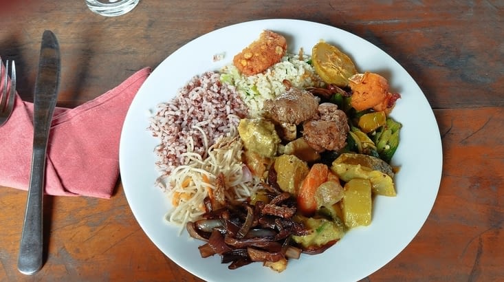 Buffet rice and curry