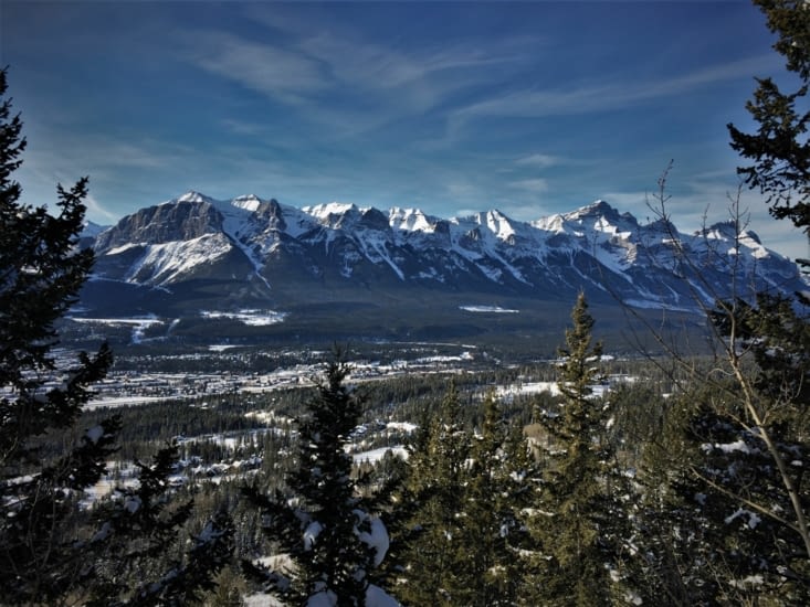 Vue sur Canmore pendant le transect