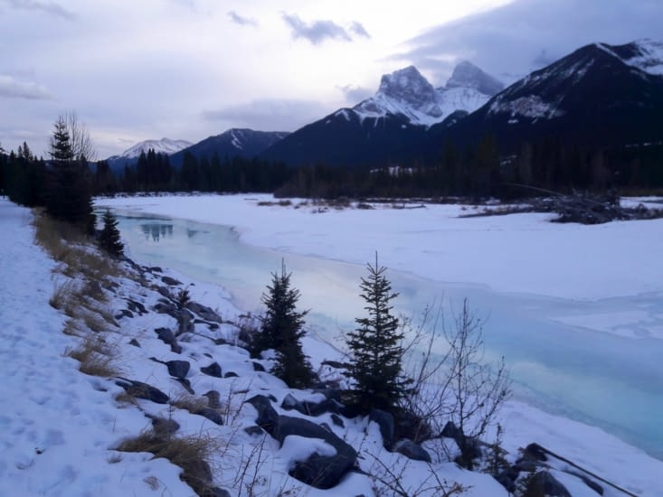 Coucher de soleil sur la Bow River