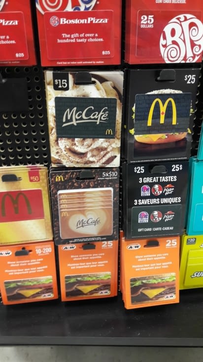 Une carte cadeau MacDo ?