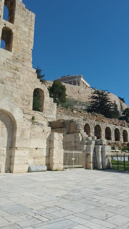 L Acropole tout la haut...