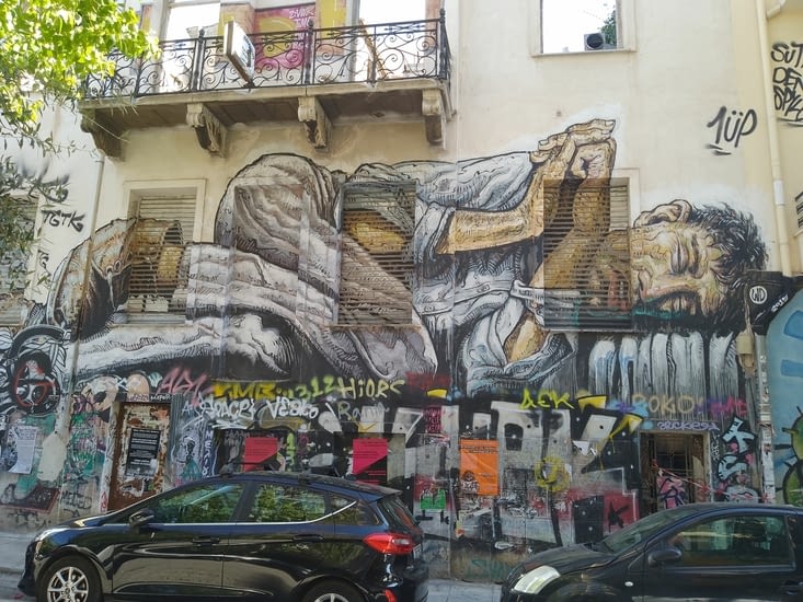 Un tag connu à Exarchia, croisé sur le retour