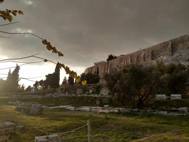 Coucher de soleil sur l Acropole