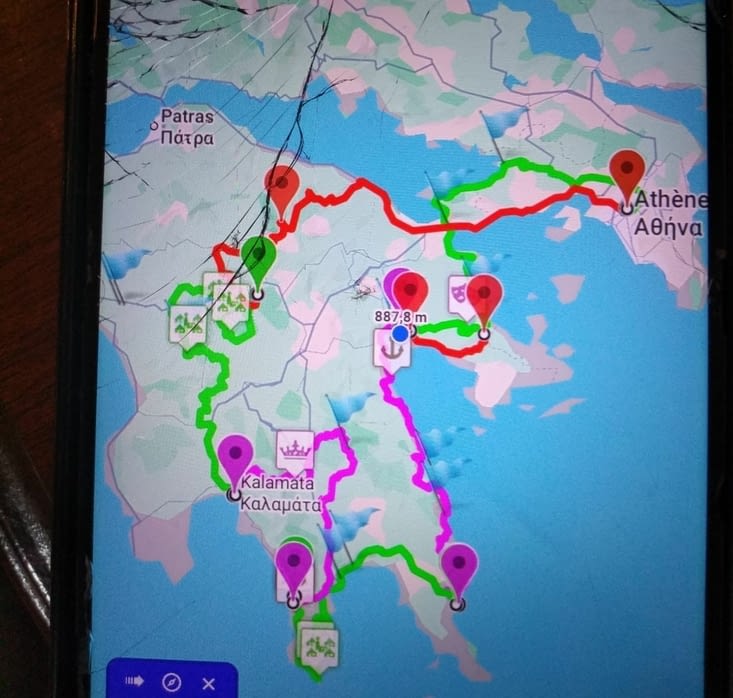 Notre tracé pour les 6 jours