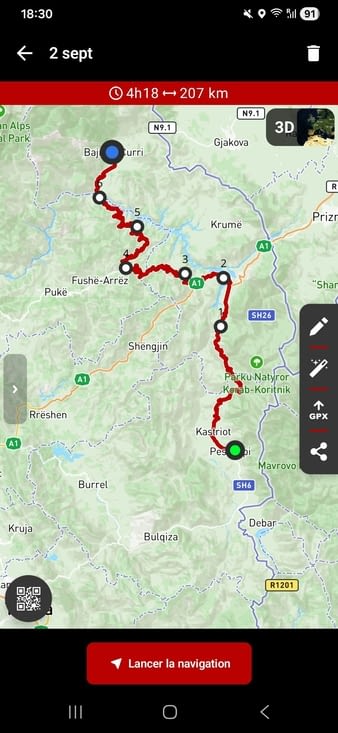 Parcours du 2 septembre