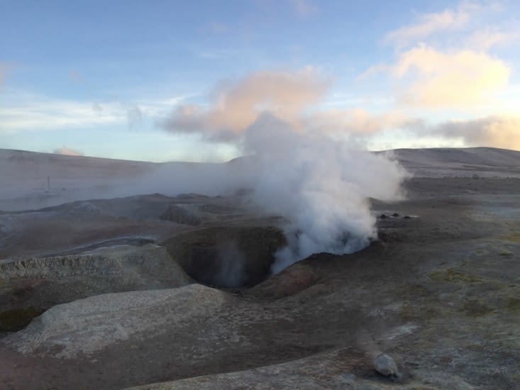 Au milieu des geysers de bon matin !
