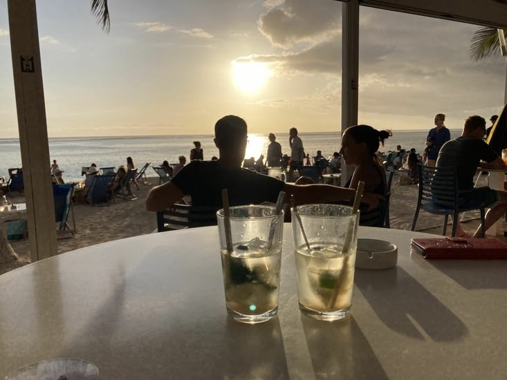 Coucher de soleil à la plage