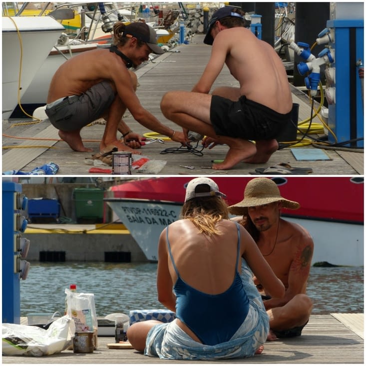 Marvin avec Ronan du bateau Terre-Sainte (coéquipier Ronan 2 surnommé Proutouai ...)