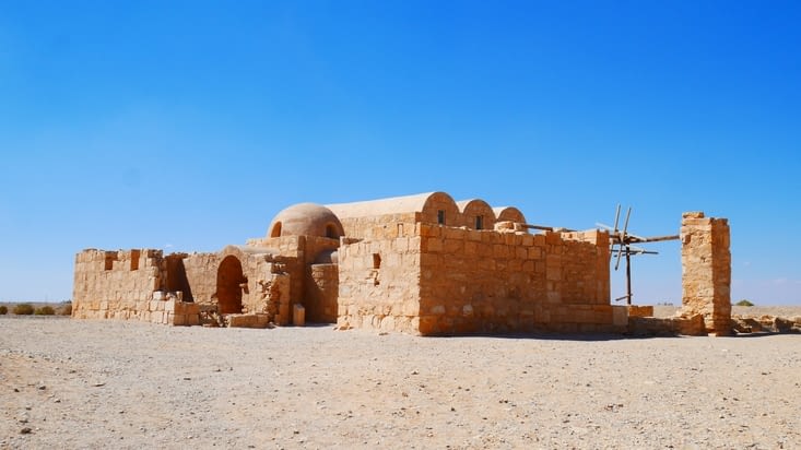 Le Qasr Amra, classé patrimoine de l'humanité par l'UNESCO