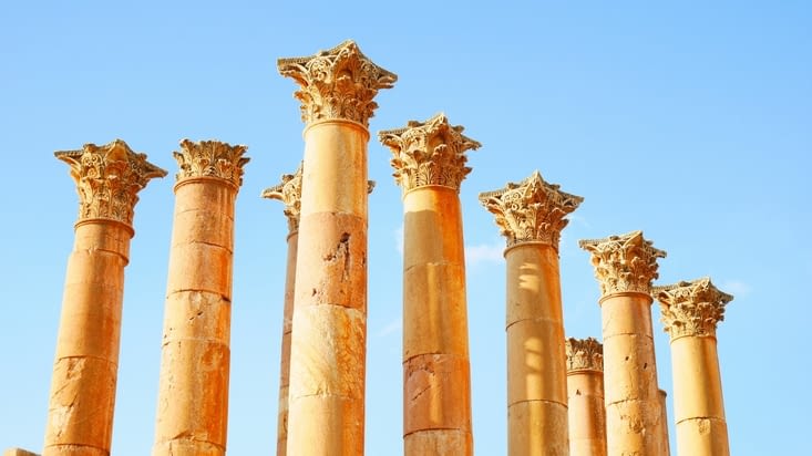 Les magnifiques colonnes du temple d'Artémis