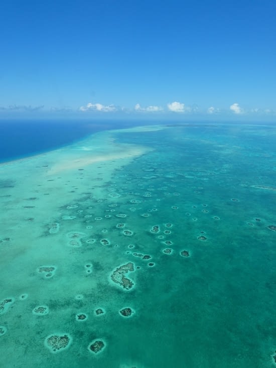 La délimitation entre les eaux profondes des Caraïbes et le récif