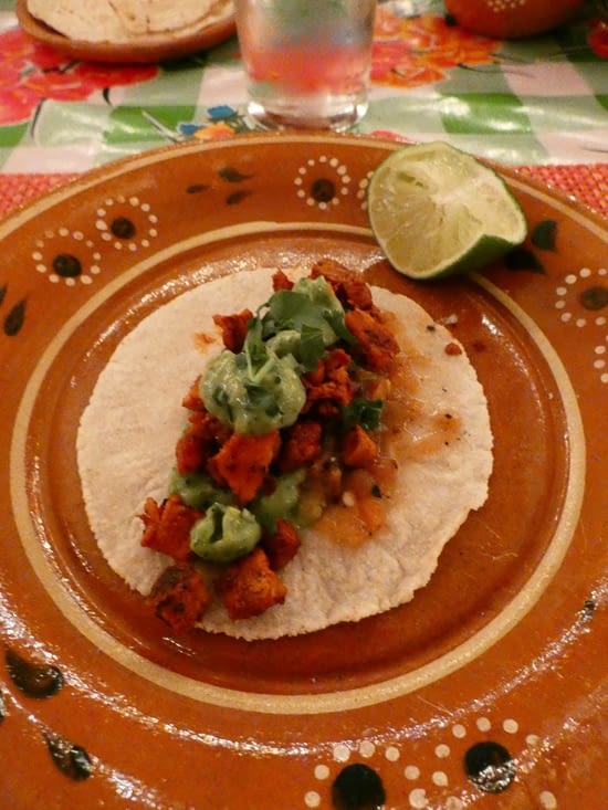Un tacos al pastor, fait maison bien évidemment