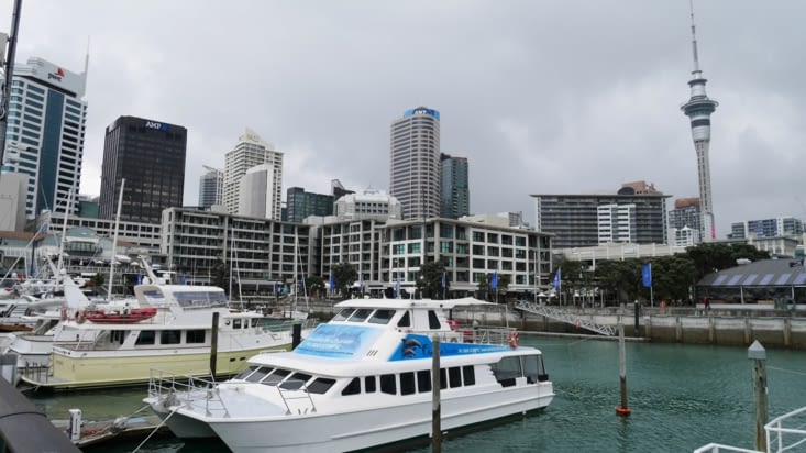 Le centre d'Auckland avec au fond la fameuse sky tower
