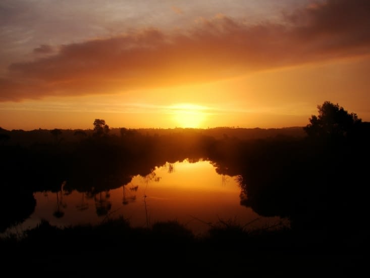 Coucher de soleil - Vue de chez John
