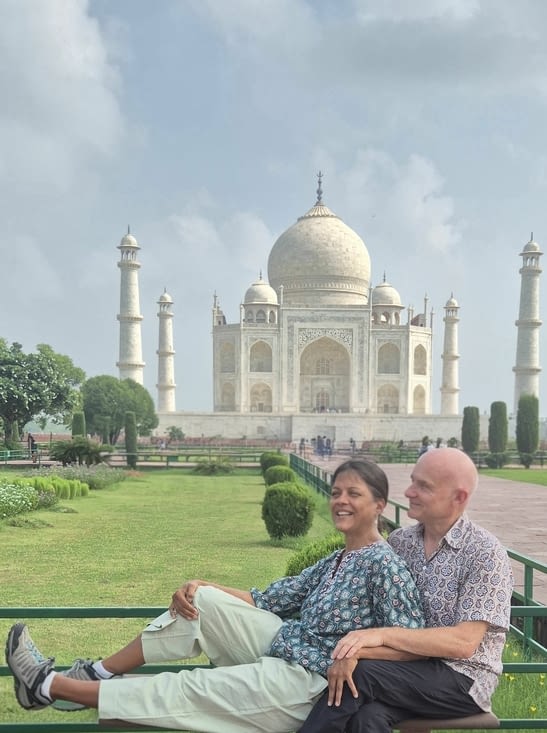 On n'a pas pu échapper aux figures imposées devant le Taj Mahal
