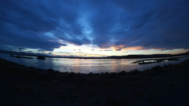 Couché de soleil sur le parc des glaciers