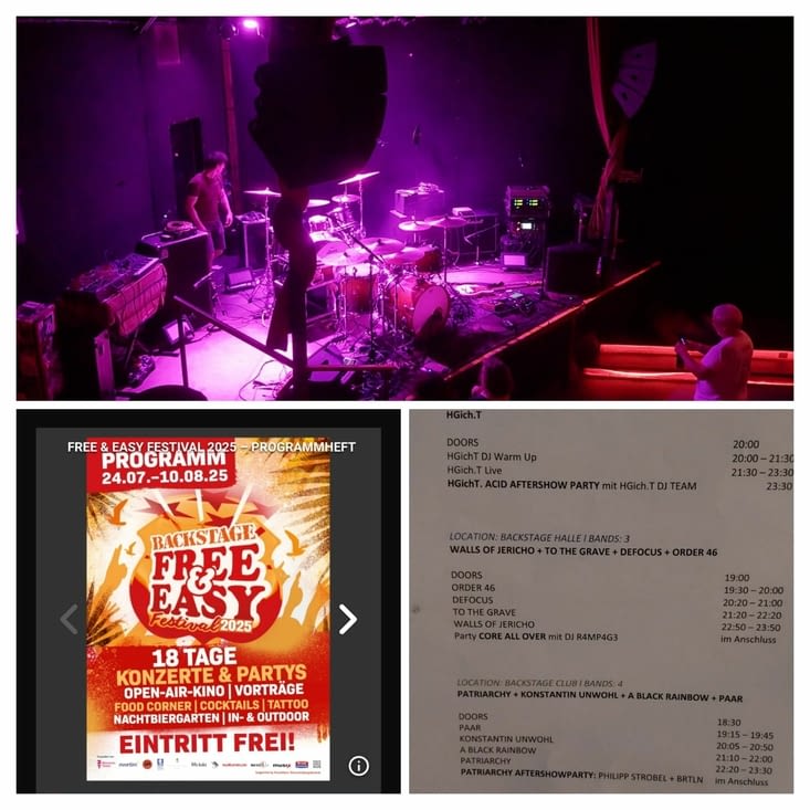 Festival musique gratuit, du lourd côté son, un très bel endroit avec ambiance détendue.